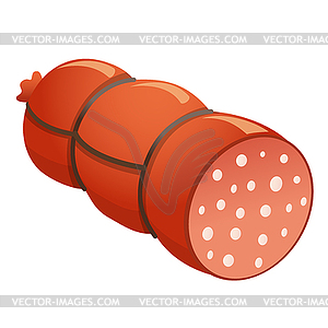 Tasty sausage - vector image