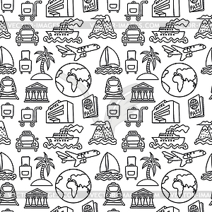 Travel seamles pattern - vector image