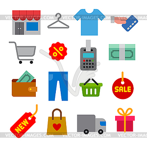 Shopping icons - vector clip art