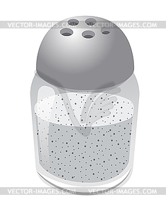 Salt glass shaker - vector image