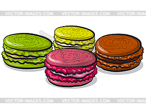 Macarons cookies - royalty-free vector image