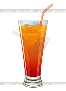 Orange cocktail - vector image