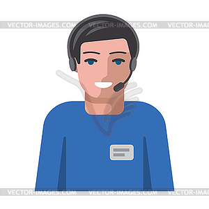 Service support operator icon - vector clipart