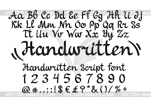 Handlettering script font - vector clipart