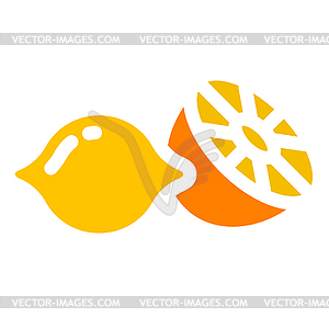 Citrus icons and pictograms - vector image