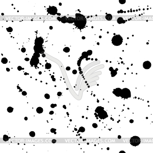Seamless pattern. Black blots. Grunge background - vector clipart