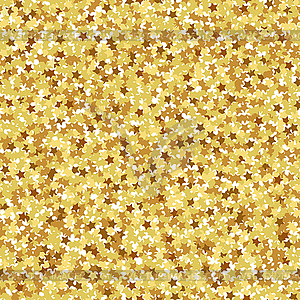 Gold star seamless pattern - vector clipart