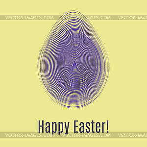 Happy Easter ultra violet card. Egg hunt for - vector clipart