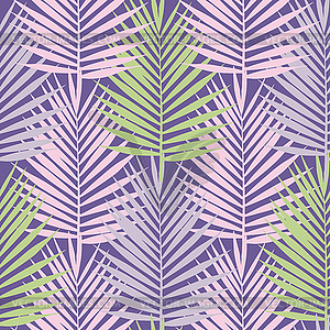 Ultra violet tropical palm leaves seamless pattern.  - vector clipart