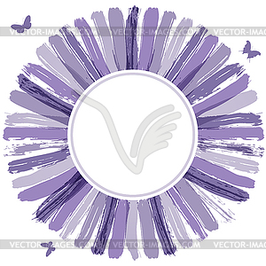 Ultra violet grunge circle banner.  - color vector clipart