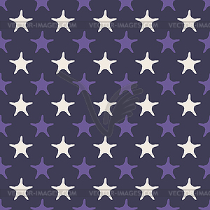 Ultra violet starfish seamless pattern - vector image