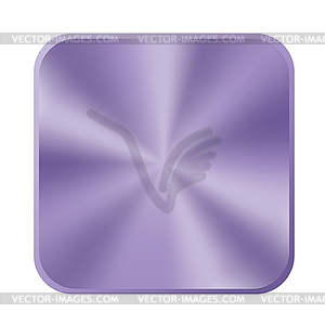 Ultra violet metal button icon.  - vector clipart