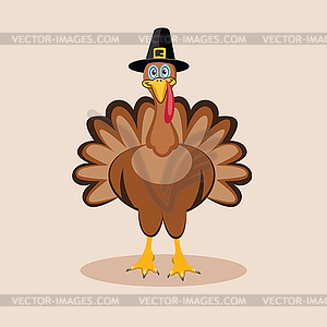 Turkey card for thanksgiving day - vector image