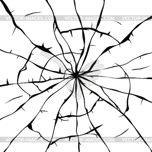 Black and white background of broken glass - royalty-free vector image