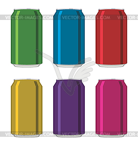 Drink cans - vector image