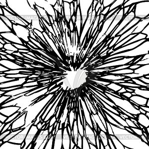 Background of broken windshield glass - vector clip art