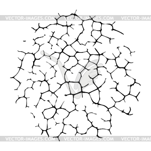 Cracked wall or desert land background - vector image