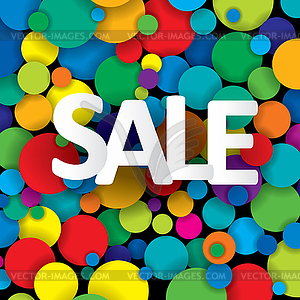 Hot sale banner sign over colorful background - vector image