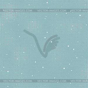 Halftone winter background pattern with falling snow - vector clip art