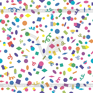 Seamless confetti background pattern - vector image