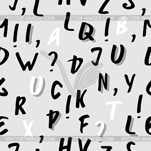 Seamless abstract alphabet pattern - vector clipart