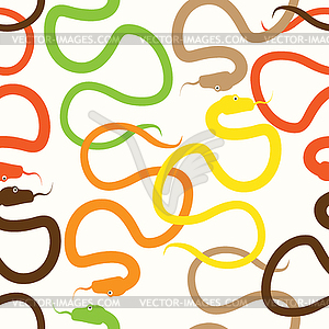 Snakes. Abstract colorful seamless pattern - vector clipart