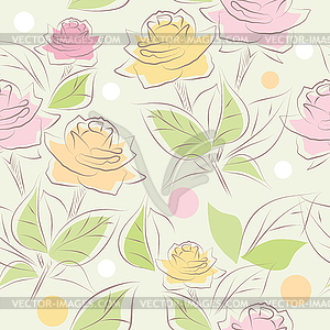 Seamless floral background - vector image