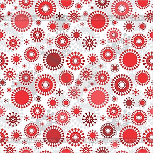 Corona Virus and Grey Red Symbol Pattern - vector image