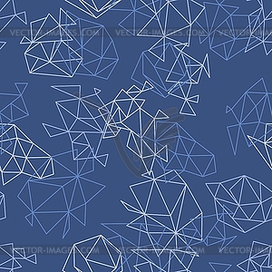 Abstract Geometric Pattern in blue color - vector clipart