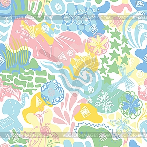 Spring Cheerful Textile Pattern - vector clipart