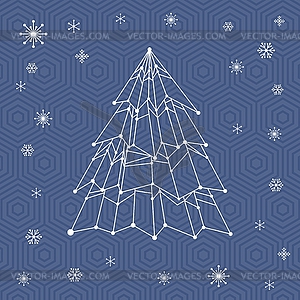 IT web Christmas Tree - vector clipart