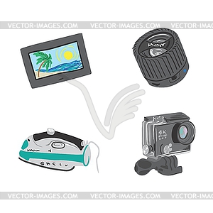 Travel Gadgets Set - vector clipart