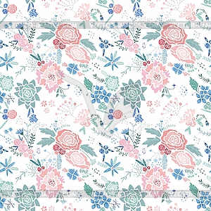 Embroidery Floral Pattern - vector clipart