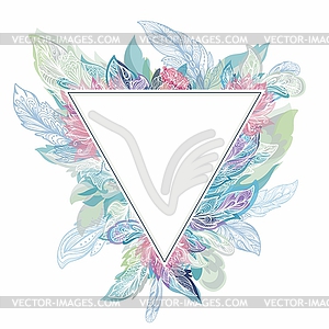 Triangle Boho Frame - royalty-free vector image