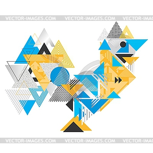 Geometric Rooster - vector clipart / vector image