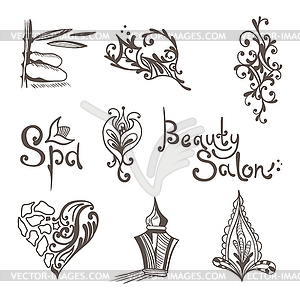 Oriental Spa Logos - vector clip art