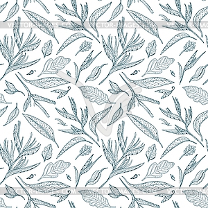 Tropical Sketch Pattern - vector clipart