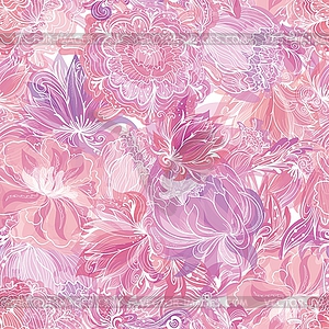 Pink Soft Floral Pattern - vector image