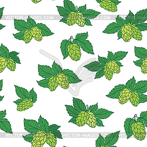 Hops Pattern - vector clipart