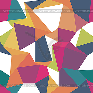 Colorful triangles. Seamless abstract geometric - vector clip art