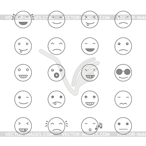 Emoticons Collection. Set of Emoji. Flat - vector image