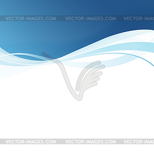 Smooth blue lines abstract background - vector image