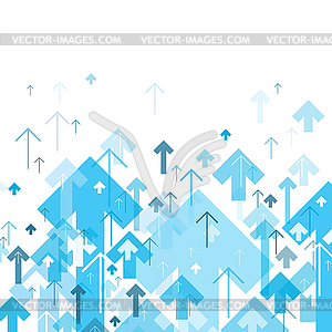Blue Arrows Up. Motion Up. Successful Concept - vector clipart