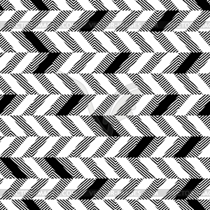 Chevron seamless pattern. Black and white - vector image