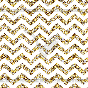 Chevron seamless pattern. Glittering golden surface - vector clipart