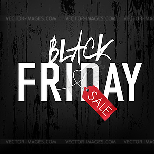 Black Friday sales Advertising Poster on Black - vector clip art