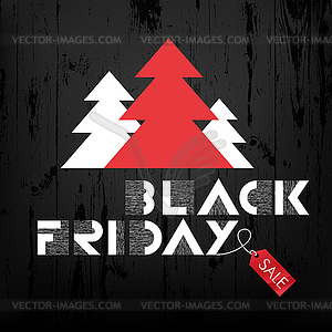 Черная пятница продаж рекламный плакат на черном - клипарт в векторе / векторное изображение