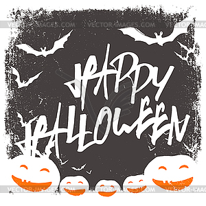 Хеллоуин тематический фон с буквами и - векторный графический клипарт