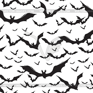 Halloween themed background with bats silhouettes - vector clipart