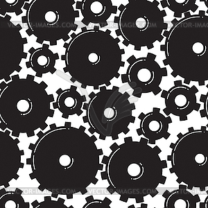 Gears seamless pattern - vector EPS clipart